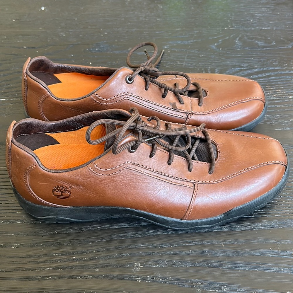 Timberland Anti Fatigue Men's Shoes 10.5 Brown Leather